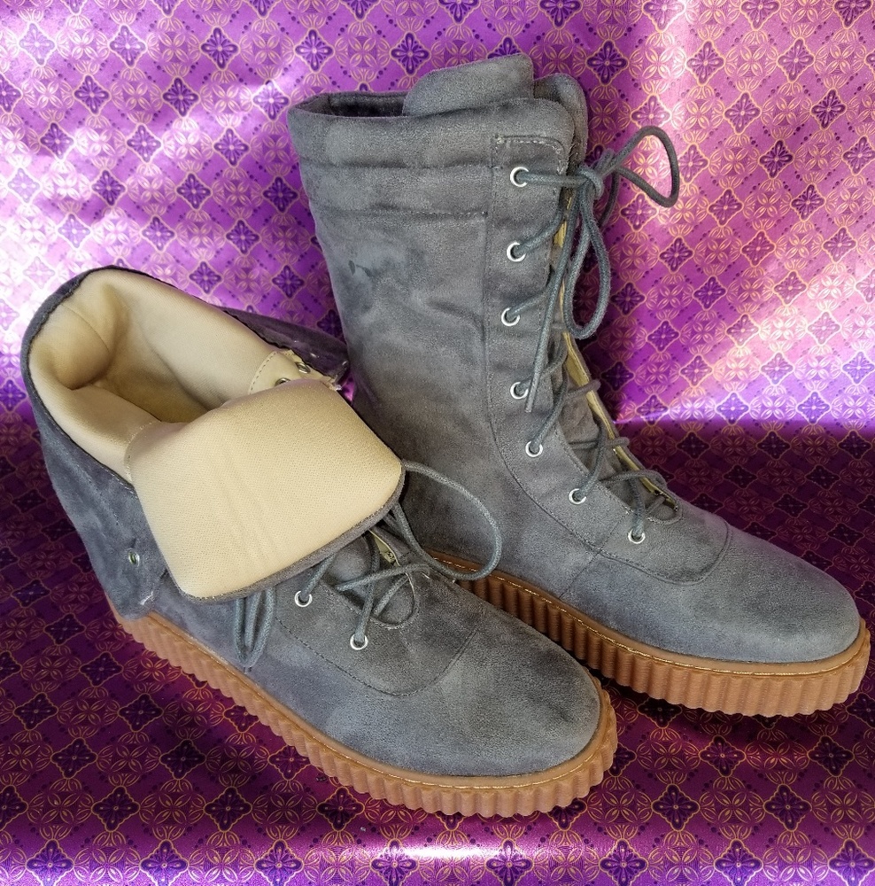 OLIVIA Soft-Sided Combat Boots! Women's size 8